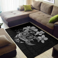 Hibiscus Plumeria Mix Polynesian Turtle Area Rug AH - Polynesian Pride