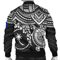 Chuuk Polynesian Bomber Jacket (Men) - White Turtle - Polynesian Pride