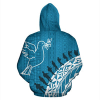 Fiji Tapa Hoodie Fiji Flag ANZAC Lest We Forget - Polynesian Pride