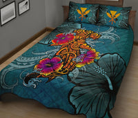 Kanaka Maoli (Hawaiian) Quilt Bed Set - Polynesian Hammerhead Shark Hibiscus - Polynesian Pride