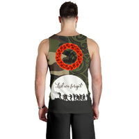 Anzac Maori Men Tank Top Camo Lest For Get - Polynesian Pride