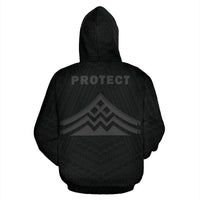 Hawaii Mauna Kea Polynesian Zip up Hoodie Grey - Polynesian Pride