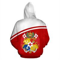 Tonga All Over Zip up Hoodie Polynesian Curve Version - Polynesian Pride