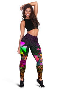 Wallis and Futuna Personalised Women's Leggings - Summer Hibiscus - Polynesian Pride