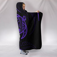 Hawaii Turtle Hooded Blanket - Purple - Frida Style - Polynesian Pride