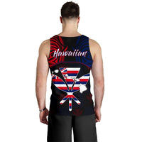 Hawaiian Kanaka Men's Tank Top Flag Nation Black Demodern AH - Polynesian Pride