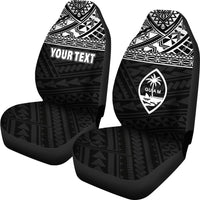 Federated States of Micronesia Car Seat Covers - FSM Seal Polynesian White Horizontal - Polynesian Pride