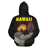 Hawaii Weapon Kanaka Warrior Hoodie (Zip) - Polynesian Pride