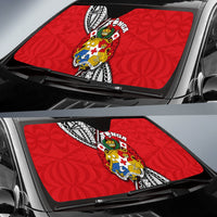Tonga Rugby Auto Sun Shades Polynesian Style Pinwheel - Polynesian Pride