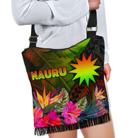 Nauru Polynesian Crossbody Boho Handbag - Hibiscus and Banana Leaves - Polynesian Pride