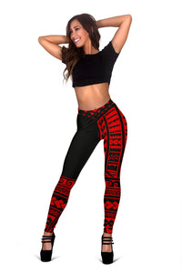 Hawaii Polynesian Leggings Red - Fashion - AH - Polynesian Pride