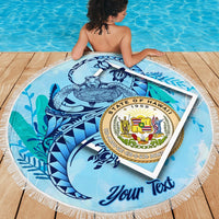 Hawaii Beach Blanket - Custom Personalised Turtle Under The Sea Style - Polynesian Pride