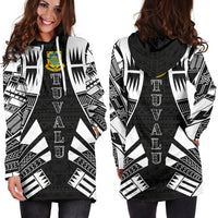 Tuvalu Hoodie Dress - Polynesian Tattoo Black - Polynesian Pride