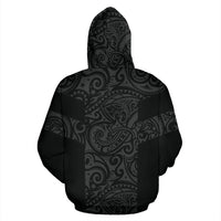 Hoodie Polynesian Tattoo Style Grey - Polynesian Pride
