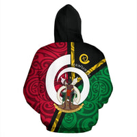 Vanuatu Zip Hoodie Vanuatu Flag Coat of Arms Design - Polynesian Pride