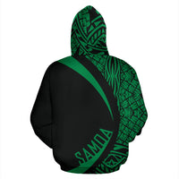 Samoa Polynesian Hoodie Circle Style Green Color - Polynesian Pride