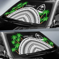 Guam Custom Personalised Auto Sun Shades - Ginger Lei Pattern - Polynesian Pride