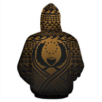 Pohnpei All Over Zip up Hoodie Lift up Gold - Polynesian Pride
