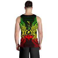 Vanuatu Polynesian Men Tank Top Map Reggae - Polynesian Pride