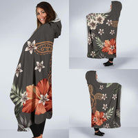 Hawaii Turtle Polynesian Hibiscus Kanaka Style Tropical - Hooded Blanket AH - Polynesian Pride