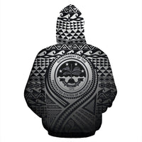 Federated States of Micronesia All Over Hoodie Lift up Black - Polynesian Pride