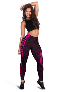 Hawaii Turtle Shark Polynesian Leggings - Pink - Polynesian Pride