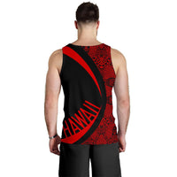 Hawaii Turtle Polynesian Men's Tank Top - Circle Style - Red AH - Polynesian Pride