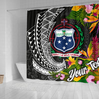 Samoa Shower Curtains - Custom Personalised Seal Spiral Polynesian Patterns - Polynesian Pride