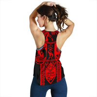Polynesian Racerback Tanks - Guam Flag, Seal with Maui Moana Tattoo - Polynesian Pride