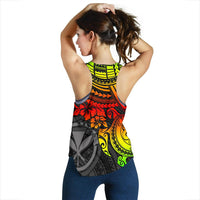 Polynesian Hawaii Women's Racerback Tank - Reggae Turtle - Polynesian Pride