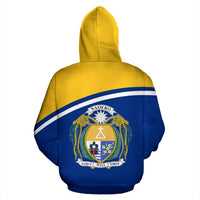 Nauru All Over Zip up Hoodie Polynesian Curve Version - Polynesian Pride