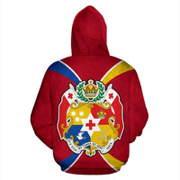 Tonga All Over Zip up Hoodie Polynesian Impact Version - Polynesian Pride