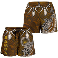 Samoa All Over Print Women's Shorts - Polynesian Boar Tusk - Polynesian Pride