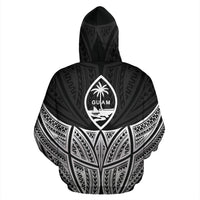 Guam Polynesian Hoodie Black Pride Map nd Seal - Polynesian Pride
