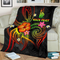 New Caledonia Polynesian Personalised Premium Blanket - Legend of New Caledonia (Reggae) - Polynesian Pride