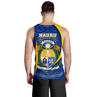Nauru Polynesian Tank Top (Men) - Nauru Spirit (Blue) - Polynesian Pride