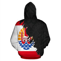 Tahiti All Over Hoodie Wrap Style - Polynesian Pride