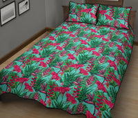 Tropical Strelitzia Blue Quilt Bed Set - Polynesian Pride