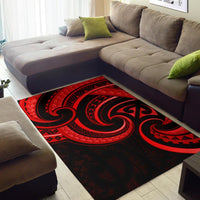 New Zealand Maori Mangopare Area Rug Polynesian - Red - Polynesian Pride
