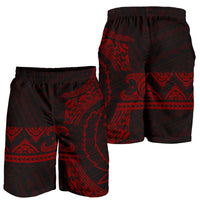Pohnpei Polynesian All Over Print Men's Short - Red Version - Polynesian Pride