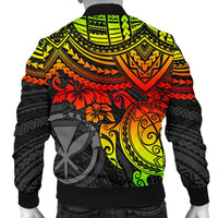 Polynesian Hawaii Bomber Jacket (Men) - Reggae Turtle - Polynesian Pride