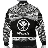 Hawaii Polynesian Custom Personalised Men's Bomber Jacket - Hawaii Pride White Version - Polynesian Pride