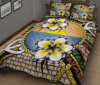 Hawaii Plumeria Pattern Limited Quilt Bed Set - Polynesian Pride