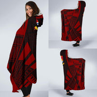 Kiribati Hooded Blanket - Polynesian Tattoo Red - Polynesian Pride