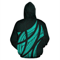 Sua Lions Pride Polynesian Warrior Zip up Hoodie Emerald Color - Polynesian Pride