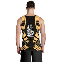 New Caledonia Men Tank Top - Polynesian Tattoo Gold - Polynesian Pride