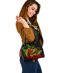 Vanuatu Polynesian Shoulder Handbag - Reggae Shark Polynesian Tattoo - Polynesian Pride