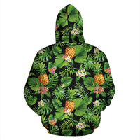 Polynesian All Over Hoodie Polynesian Tropical Fruit & Vegetable Print 02 - Polynesian Pride