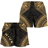 Niue Women's Shorts - Polynesian Chief Gold Version - Polynesian Pride