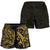New Zealand All Over Print Women's Shorts, Maori Polynesian Tattoo Gold Women's Shorts Gold - Polynesian Pride